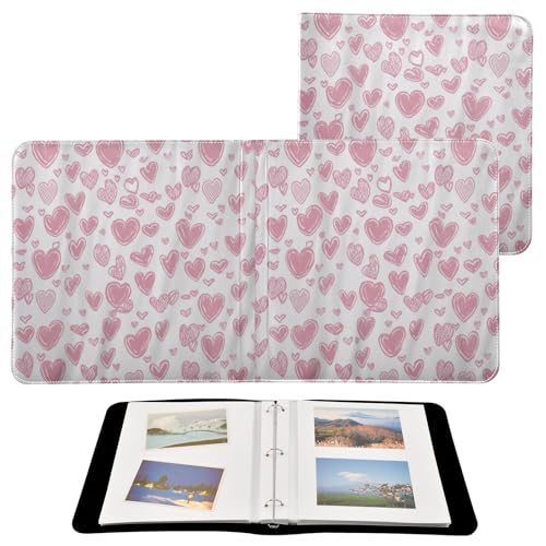 Álbum de Fotos Adhesivo DIY Scrapbook FLildon con Corazones, 3 Anillos, 40 Páginas, 8x10 para Recuerdos miniatura 2