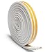 Door window Anti-collision Self Adhesive Rubber Foam Seal Strip Soundproofing Weatherstrip waterproof Seal (D model, White)
