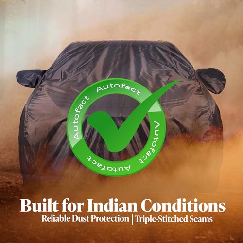 Image of Autofact Premium Car Cover for Creta 2015-2019 | All Weather Water-Resistant Full Body Car Cover | Light-Weight Triple-Stitched Outdoor Shield with UV Protection, Dustproof & Heat-Resistant