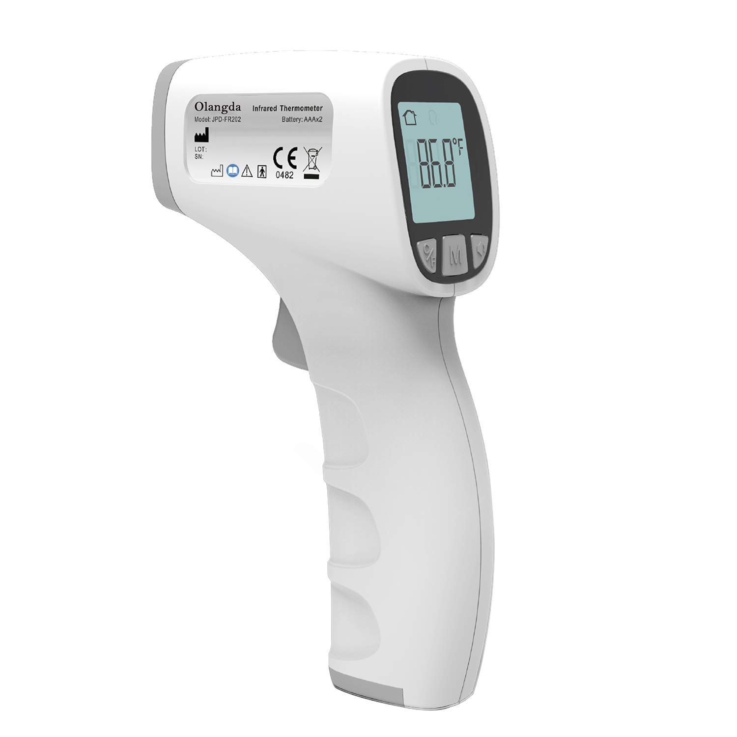 Olangda Forehead Thermometer for Adults, (Without Batteries), Non Contact Thermometers, Digital Thermometer with Instant Readings