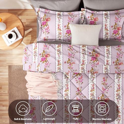 Image of Amazon Brand - Umi Reversible Double Bed Super Soft AC Comforter /Blanket /Quilt /Rajai 220 GSM Soft Microfiber Diamond Stitch (90 inch x 100 inch Inches /228cm x 254cm) - Comforter Double Bed|Pink & White