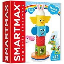 SMARTMAX - My First Totem, Magnetic Discovery Play Set with 24 Challenges, 7 Pieces, 1 1/5-5 Years