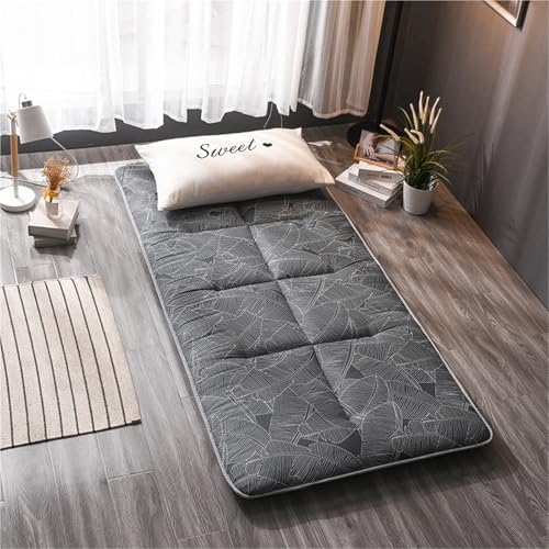 hxoity Colchón Japonés para El Suelo Colchón Japonés Futón Esterilla Tatami para Dormir Grueso Plegable Esterilla Tatami Enrollable Colchones para Invitados Colchón Individual para El Suelo