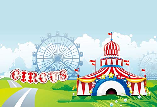 Yeele Fotohintergrund Karneval Spielplatz – Motiv Karussell & Riesenrad Für Kinderfotos, Verschiedene Größen
