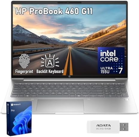 HP ProBook 460 G11 Business AI Laptop, Intel Core Ultra 7 155U, 1...