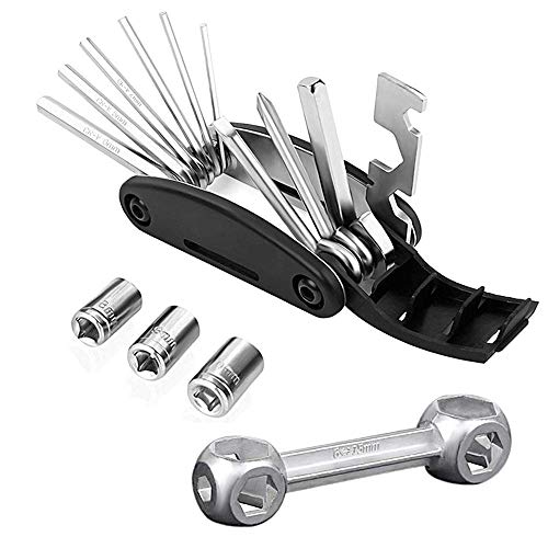 Dog Bone Mini Pocket Size Hexagon Wrench Craftsman Metric Wrench Multi-tool 10-in-1 Repair Bicycle Wrench Riding Tool, Portable Handy Bone Tool, Perfect Bike Accessories for Riding Cycling Daily Using