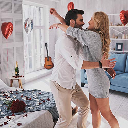 Red Heart Balloons 20 Heart Shaped Balloons + 1 I Love U Heart Foil Balloons For Valentines Day Wedding Anniversary Party Decorations #TOP4