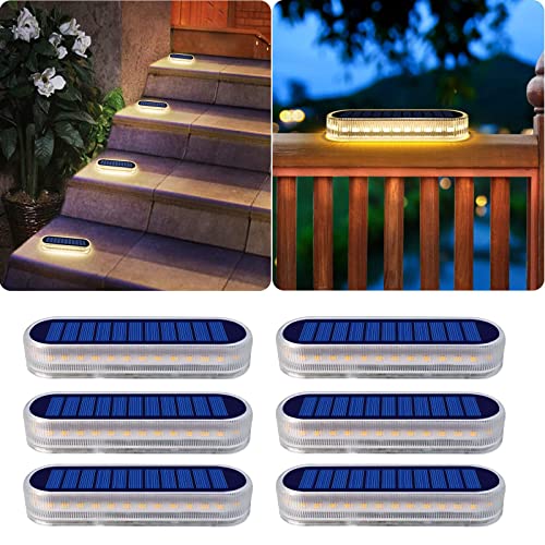 DetarZinLED 6Pack Solar Deck Lights Outdoor Waterproof led,Stick On Solar Outdoor Lights,Solar Step Lights,Deck Lights Solar Powered,Solar Light Bar for Stairs,Driveway,Walkway,Pathway,Dock,Porch DetarZinLED 6Pack Solar Deck Lights Outdoor Waterproof led,Stick On Solar Outdoor Lights,Solar Step Lights,Deck Lights Solar Powered,Solar Light Bar for Stairs,Driveway,Walkway,Pathway,Dock,Porch
