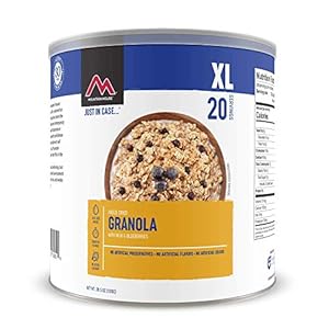 Mountain House Granola with Milk & Blueberries XL | Freeze Dried Survival & Emergency Food | #10 Can