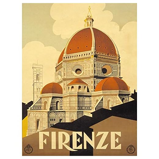 TRAVEL TOURISM FLORENCE ITALY BASILICA SANTA MARIA FIORE NEW FINE ART PRINT POSTER PICTURE 30x40 CMS CC4403