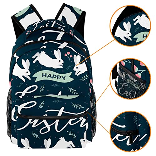 Sac à dos étudiant blanc au motif oiseau style décontracté chic - 3