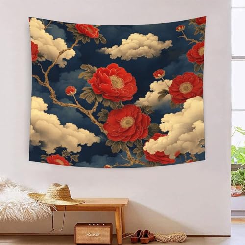 Tapisserie murale tissu motif fleur 3d pour salon et drap de plage