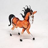 ZOOCRAFT Exquisite Hand Blown Glass Horse Figurine Unique, Symbolic, Captivating Collectible Décor for Home