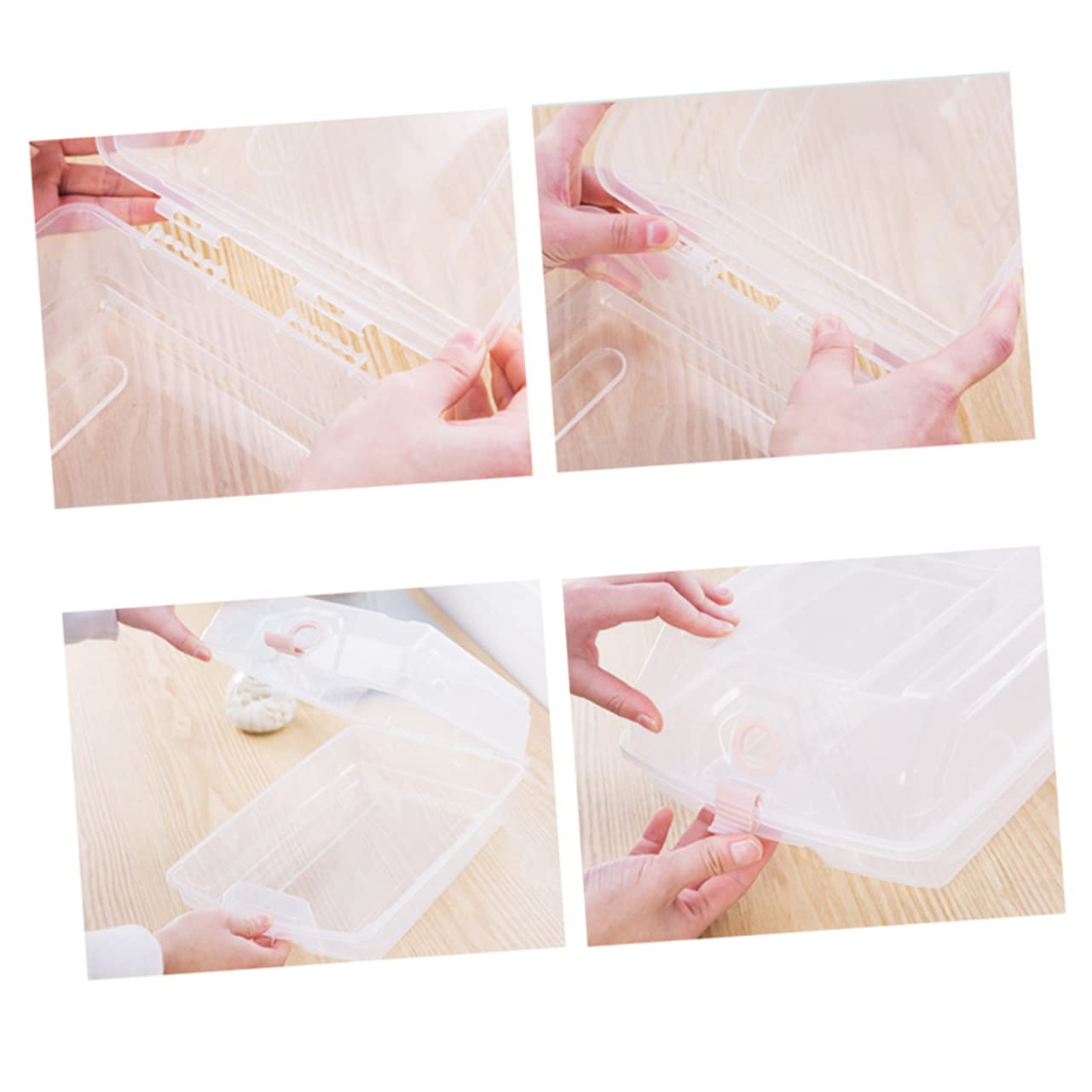 IMIKEYA Caja de Zapatos de Plástico 2 Piezas PP Gruesa Transparente