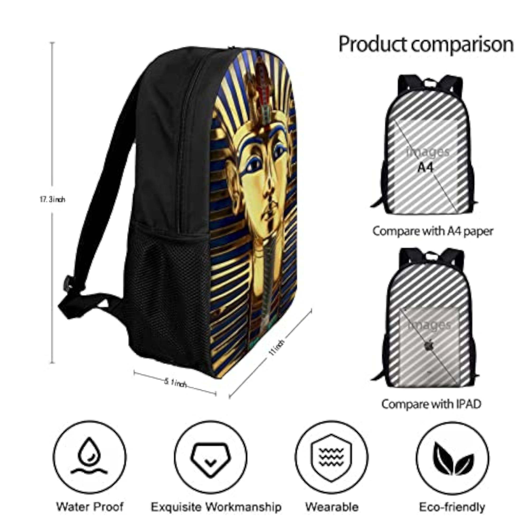 Galaxy Fox Pattern Lightweight School Backpack
