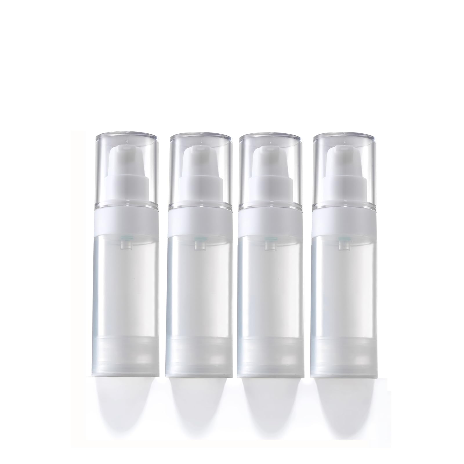 XQNCBY airless Pump Bottles Travel,Travel Toiletry containers,Lotion Dispenser with Pump,Small Pump Bottle (semi-Transparent, PP-30ml)