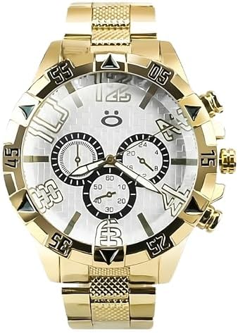 Relógio Masculino Aço Inoxidável Dourado Prova D'Água Banhado + C...