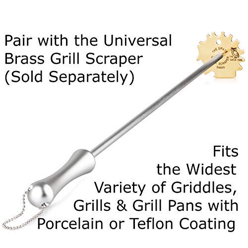 The Grate Grill Scraper Long Handle - Combine This with Your Grate Grill Scraper to Clean Your BBQ Grill While It is Still HOT! - Safer Than a Wire Brush