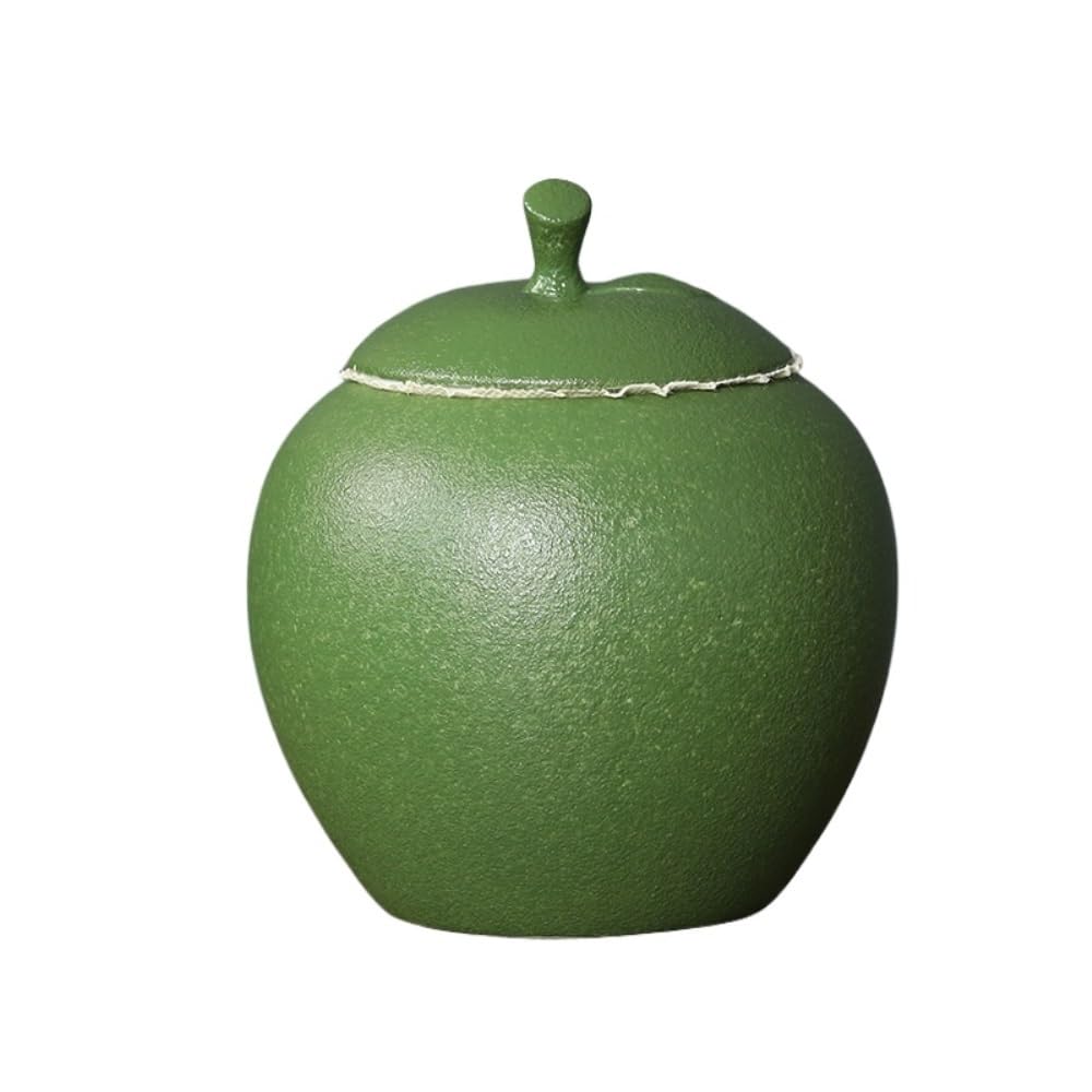 Contenitore per il tè in ceramica, creativo, arancione, contenitore per il tè sfuso, piccolo barattolo sigillato in ceramica, barattolo portatile per il tè, set da tè cinese, barattolo singolo per i