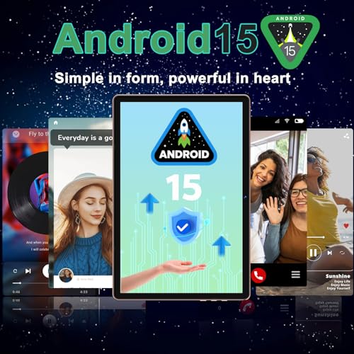 YESTEL Tablet 10 Inch Android 15 with Gemini AI, 30GB RAM + 2TB ROM Expansion, Widevine L1, Octa-Core, 5G WiFi, GPS, FHD IPS, BT5.0, 6000mAh, 2 in 1 Tablet with Keyboard + Mouse, Gold - Image 2