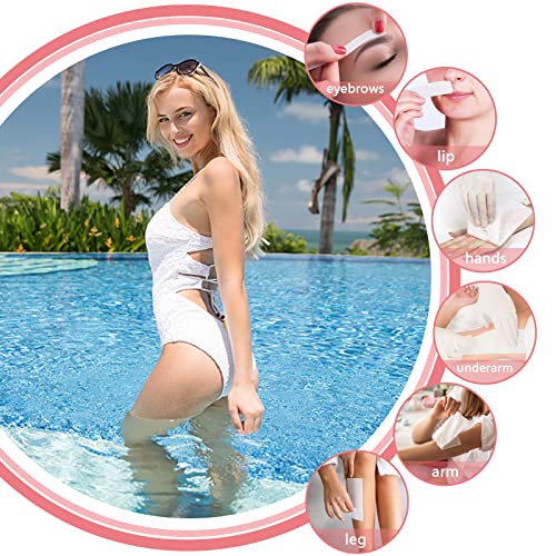 Wax Strips For Hair Removal, 300 Pieces Sepglitter 2.8 X 7.9 Inch Non Woven Waxing Strips Face Wax Paper Strips For Women Facial Body Arms Legs Hair Cleaning And Remover #TOP4
