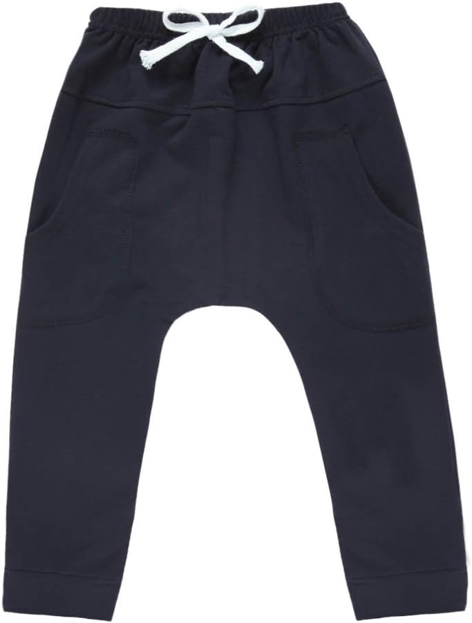 Evelin LEE Baby Boys Girls Pants Kid Toddler Hiphop Harem Infant Sport Jogger (24-36 Months, Blue)