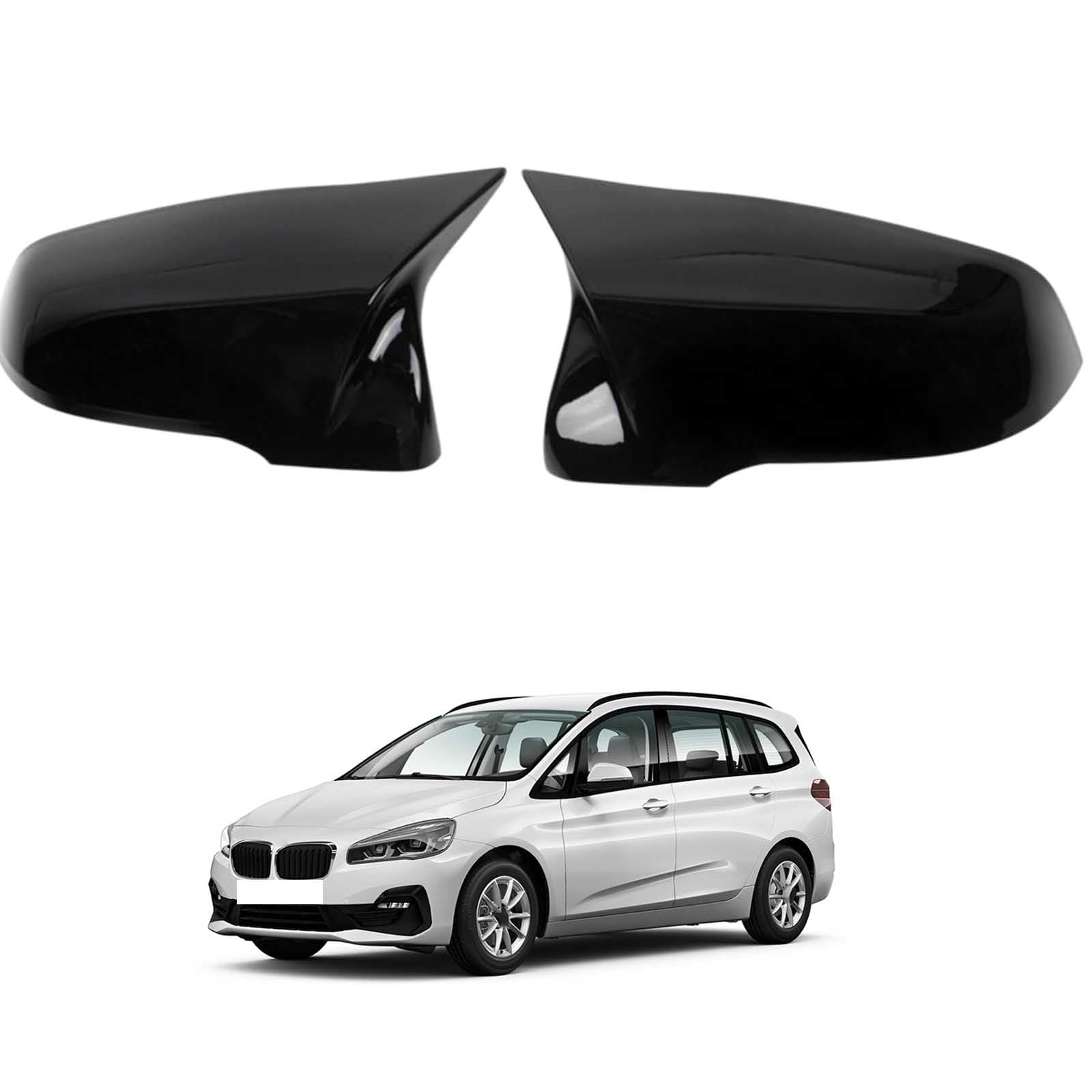 Coque de rétroviseur droit pour BMW F45 F46 2015-2018 finition noire élégante ABS