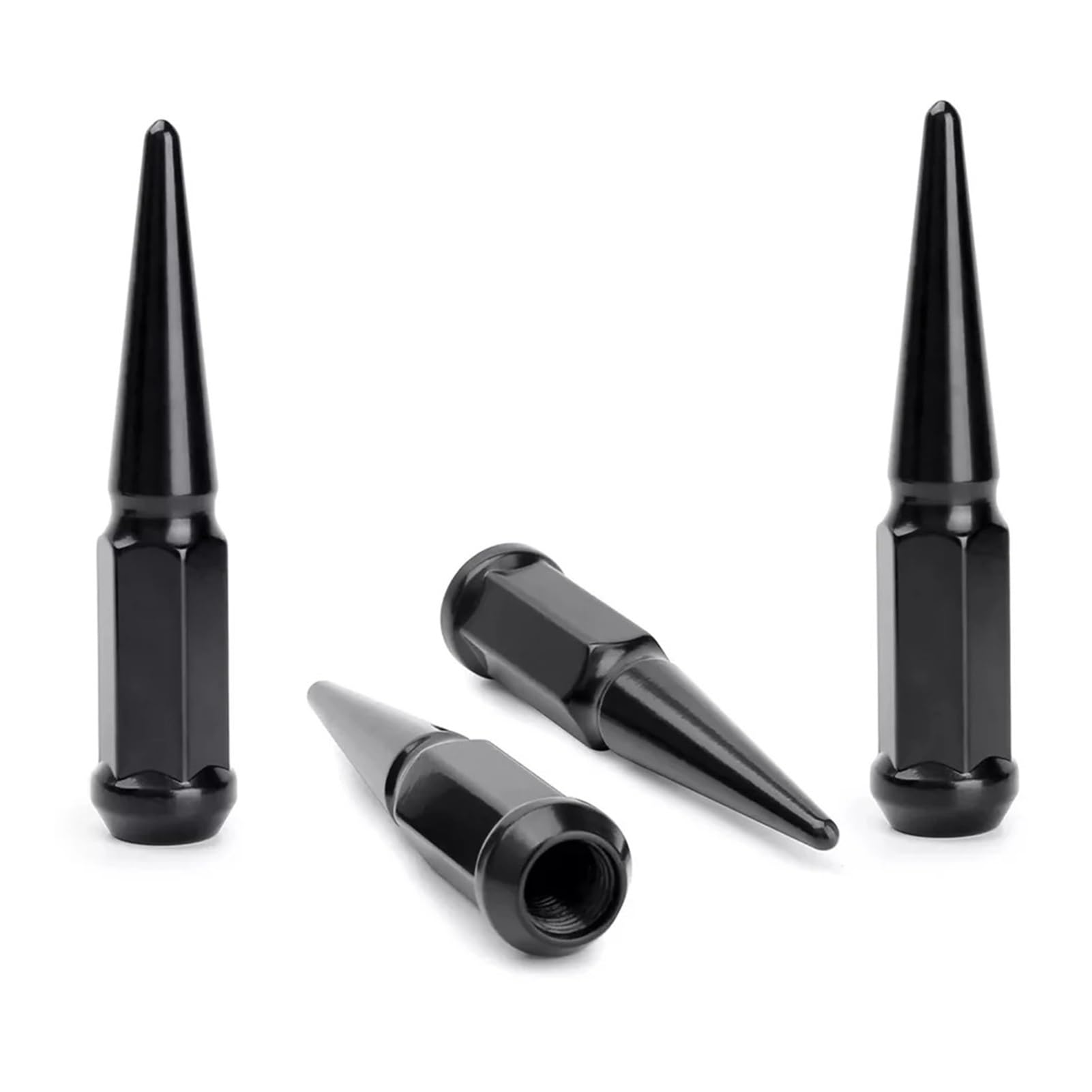 Dadi con punta M14X1,5, 24 dadi con punta ruota neri 14 mm x 1,5