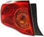Evan-Fischer Tail Light Assembly Compatible with 2009-2010 Toyota Corolla North America Built Driver Side