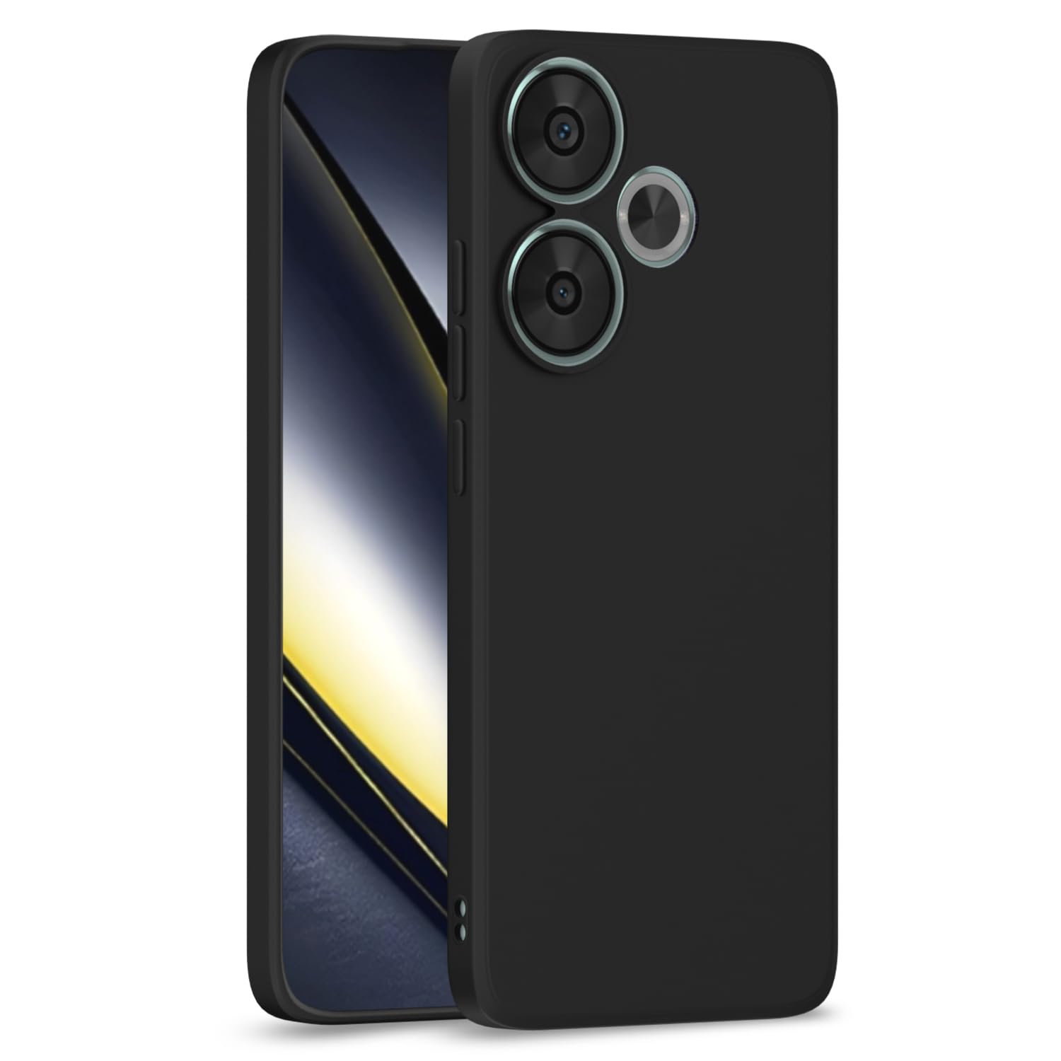 Pikkme Back Cover Camera Protection Shockproof Soft Matte Silicone Back Case for Poco F6 5G (Black) (B0D927LMS2) Amazon Price History, Amazon Price Tracker