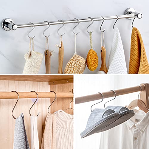 20 Stück S Haken 9cm, Bolatus S-Haken Edelstahl Robuste Metallhaken S-förmige Haken für Küche Badezimmer Schlafzimmer Büro Edelstahlhaken - Image 8