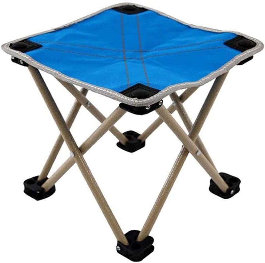 Portable Folding Camping Chairs Stool for Beach Garden Picnic Outdoor Camp Travel, Aluminum Alloy Frame, Anti-Tear Oxford Cloth(Blue)