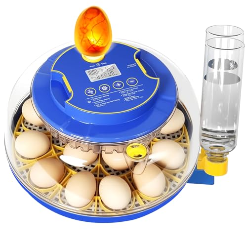 Incubators for Hatching Eggs, 18 Egg Incubator with Automatic Egg Turning and Humidity Control,...