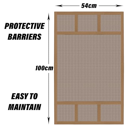 Image of Kuber Industries Fridge Top Cover | Fridge Top Cover with Pockets | Refrigerator Top Cover for Kitchen | Fridge Top Cover with 6 Utility Pockets | Barik Check Fridge Cover | Brown