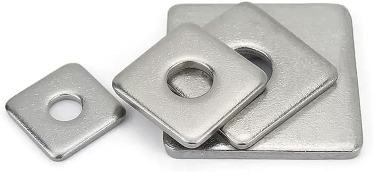 1PC Square Washers M3 M4 M5 M6 M8 M10 M12 M14 M16 304 Stainless Steel Thicken Pad Spacer Gasket Home DIY CNC Metal(M6x30x2.0(2pcs))