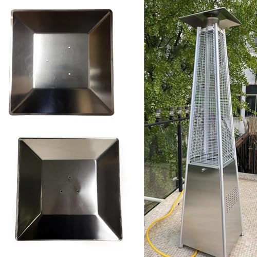 Calentadores de patio con escudo térmico de aluminio cuadrado y fijación de 11 cm 5