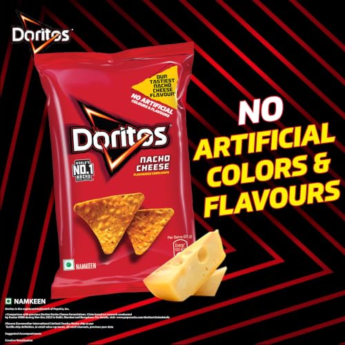 Image of Doritos Nacho Chips - Nacho Cheese Flavour - 51.4g(45g+6.4g) (Weight May Vary)