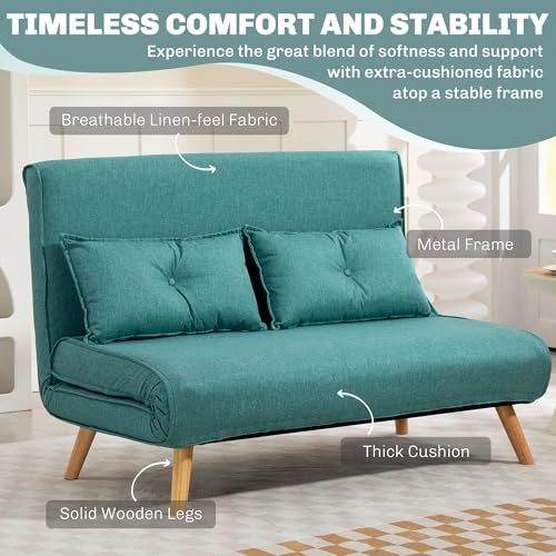 HOMCOM 2 Seater Sofa for Living Room, Modern Linen Fabric Couch, Armless Loveseat Sofa Settee with Wood Legs for Bedroom and Home Office, Light Grey 6 HOMCOM 2 Seater Sofa for Living Room, Modern Linen Fabric Couch, Armless Loveseat Sofa Settee with Wood Legs for Bedroom and Home Office, Light Grey - Image 6
