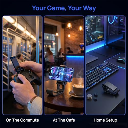 Image of Brand Mobile Gaming Controller Clamp, Extendable Phone Holder for Game Controller, Compatible with Xbox, Portable Phone Mount, Ergonomic for Long Gaming Sessions