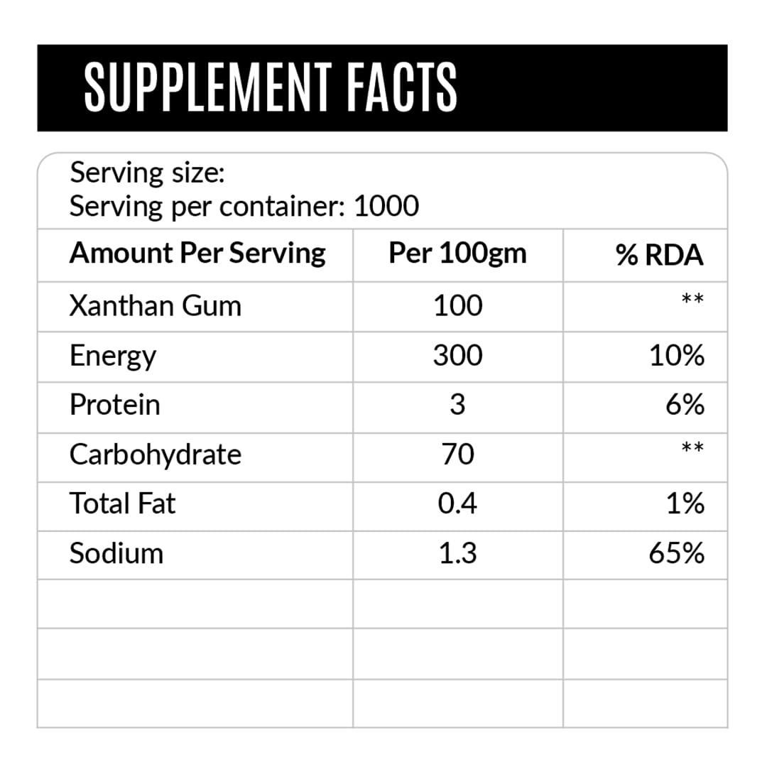 Fooding Xanthan Gum Powder for Baking 500 gm, Essential in Gluten-Free Baking, Use in Gravies, Sauces, Salad, Vegan Thickener- Food Grade Quality (thickening, binding agent, gluten free, 100% Pure) 1