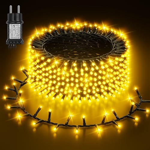 Lichterkette Außen 8M 320 LEDs Lichterkette Weihnachtsbaum Außen...