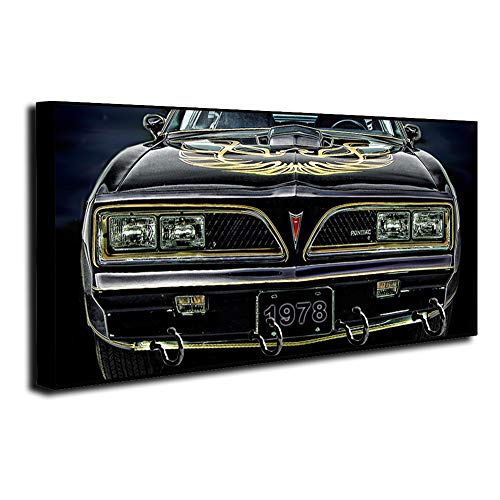 Brotherhood 1978 Compatible with Firebird Trans Am Front End Black Gold Design Key Holder Organizer Wall Mount Rack for Holders The Home Keys Ring Decorative Hangers Decor Hook Hanger