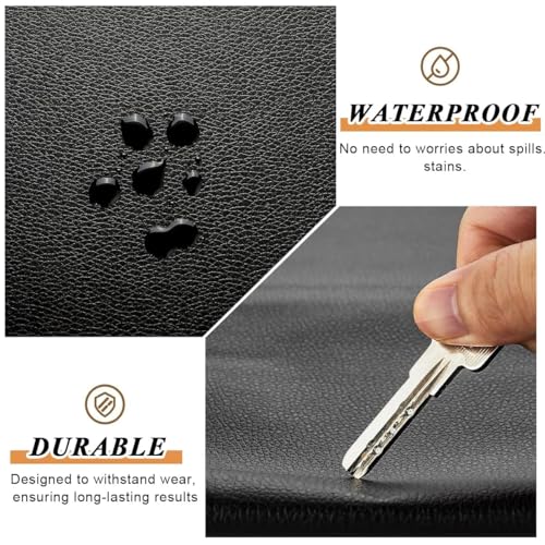 Image of Black Self-Adhesive Leather Repair Patch | Waterproof & Anti-Scratch | Quick Fix for Bean Bags, Sofas, Couches, Furniture, Car Seats, Handbags (30 x 60cm) - Durable Leather Restoration Solution