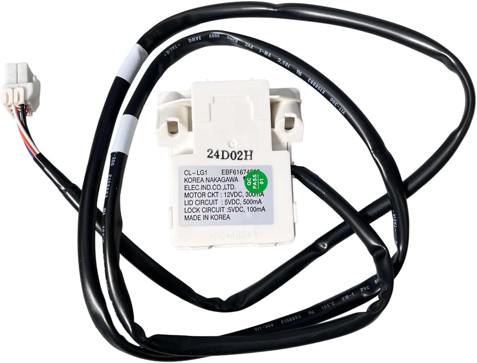 Washer Lid Lock Switch EBF61674802/EBF60665201 | Heavy-Duty Stainless Steel | Compatible with LG |Compatible with Kenmore Washing Machines | Replaces PS8751171, AP5785599, 2703681