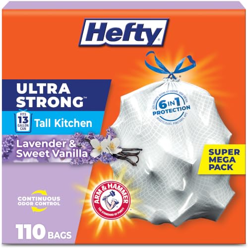 Hefty Ultra Strong 13 Gal Kitchen Trash Bags...