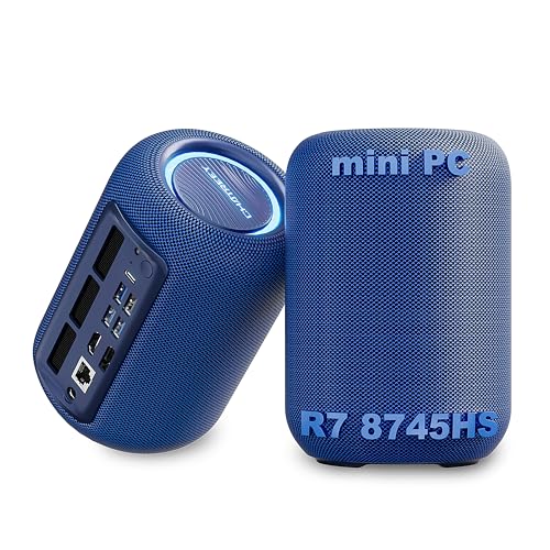 Image of Gaming Mini PC AMD Ryzen 7 8745HS (8C /16T, Upto 4.9GHz) 16GB DDR5 RAM 512GB SSD, 10W Hi-Fi Speaker Mini Computer with USB-C 4.0 /3-Screen Output /Wi-Fi 6 /BT 5.2 /2.5G NIC for Home Office