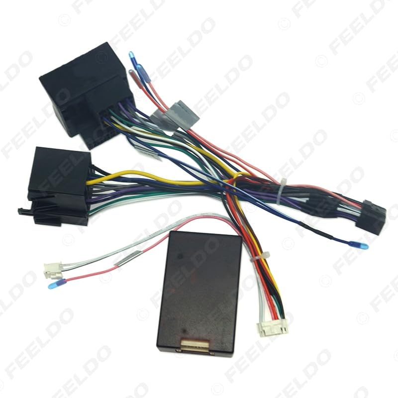 Car for Audio Raddio 16PIN Android Power Cable Adapter for Porsche Cayenne CD/DVD Player Wiring Harness - (Color Name: AB Cable-canbus Box)