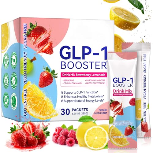 HQGYOSJX GLP-1 Supplement,Natural GLP-1 Booster Drink Mix to Control Appetite and Cravings,Prebiotic Fiber Supplement - Hunger & Metabolism Support,Reduce Bloating Gut for Women & Men 6.35 oz