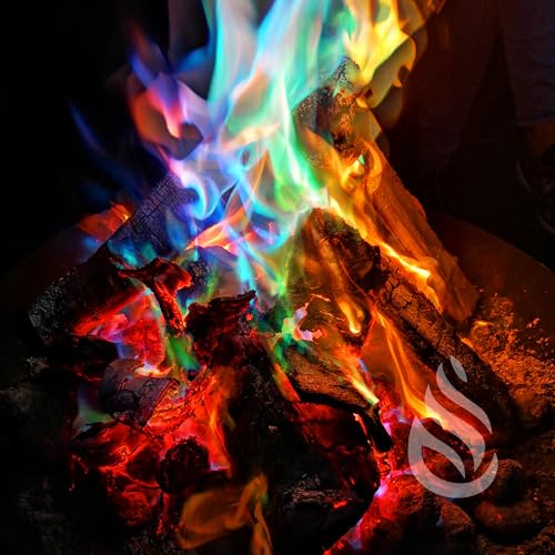 Feuerfarben Pulver für buntes Feuer 250 Gramm für Feuerstellen, Kamin, Ofen, Lagerfeuer oder für Outdoor-Events. Mach Dein Feuer bunt! Feuer Farbe ausprobieren und genießen.