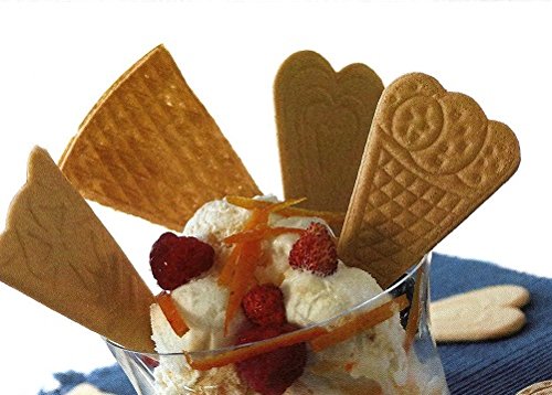 PZ 200 WAFER CIALDA PER GELATO A FORMA DI CUORE WAFER ICE CREAM WAFFLE PER GELATI DOLCI
